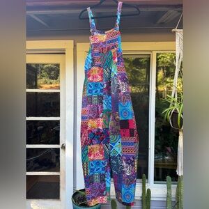 Boho Hippie Patchwork Overalls